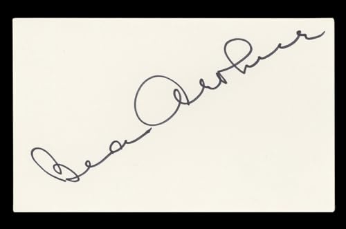Bea Arthur The Golden Girls Authentic Signed 3x5 Index Card BAS #BL96516