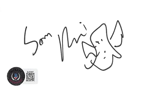 Sam Raimi Spider-Man Authentic Signed 3x5 Index Card w/ Sketch BAS #BJ63967