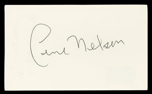 Gene Nelson Tea for Two Authentic Signed 3x5 Index Card Autographed BAS #BL98815