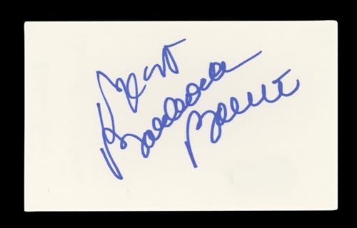 Barbara Bain Mission: Impossible "Best" Signed 3x5 Index Card BAS #AD70337