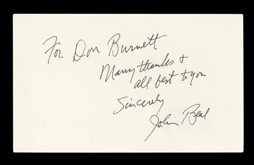John Beal The Vampire "all the best to you" Signed 3x5 Index Card BAS #AD70331