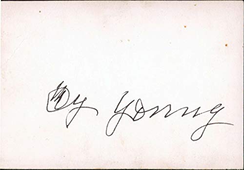 Cy Young Authentic Double Signed Black & White Vintage 3.5x5 Photo JSA #BB30597