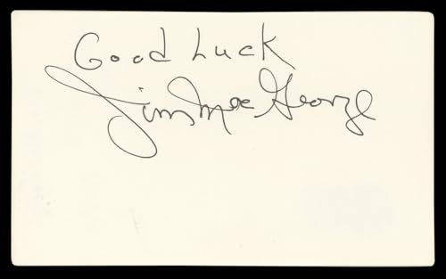 Jim MacArthur Hawaii Five-O "Good Luck" Signed 3x5 Index Card BAS #BL96371