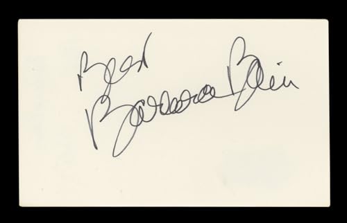 Barbara Bain Mission: Impossible "Best" Signed 3x5 Index Card BAS #AD70338
