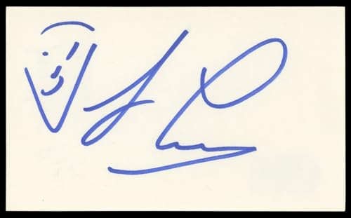 Jay Leno The Tonight Show "Smiley Face" Signed 3x5 Index Card BAS #BM56963