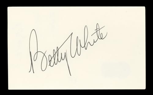 Betty White The Golden Girls Authentic Signed 3x5 Index Card BAS #BL96529