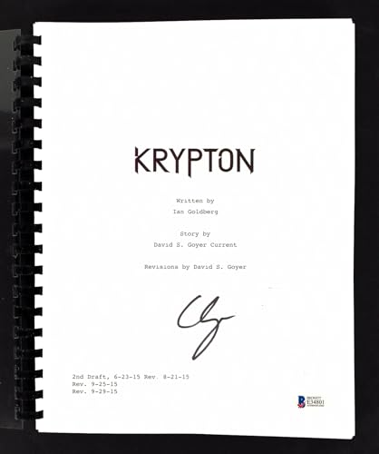Cameron Cuffe Authentic Signed Krypton Pilot Episode Tv Script BAS #E34801