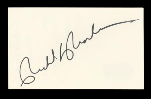 Richard Riordan Mayor Authentic Signed 3x5 Index Card Autographed BAS #AD70277