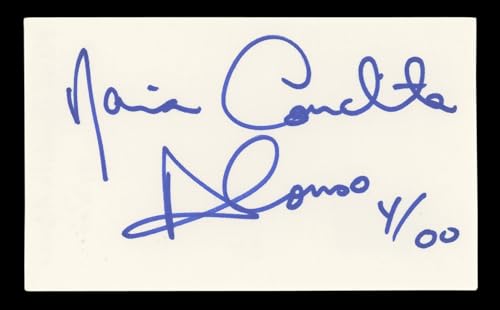 Maria Conchita Alonso The Running Man Signed 3x5 Index Card BAS #BL96923