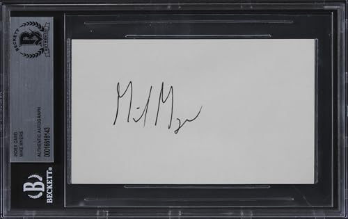 Mike Myers Austin Powers Authentic Signed 3x5 Index Card BAS Slabbed 2
