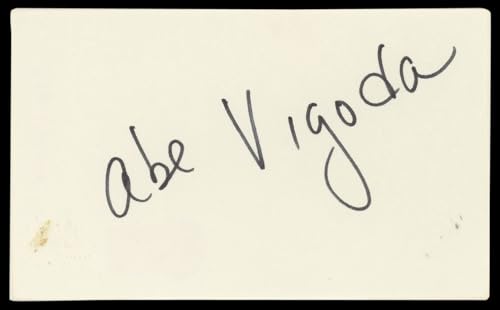 Abe Vigoda The Godfather Authentic Signed 3x5 Index Card BAS #BN89417