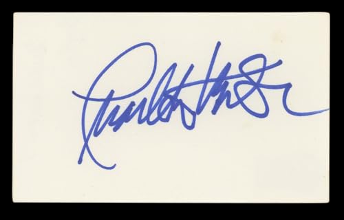Charlton Heston Ben-Hur Authentic Signed 3x5 Index Card BAS LOA #AC26997