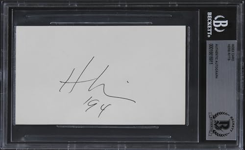 Herb Ritts "194" Authentic Signed 3x5 Index Card Autographed BAS Slabbed 2
