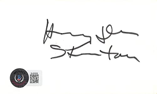 Harry Dean Stanton Paris, Texas Authentic Signed 3x5 Index Card BAS #BJ63936