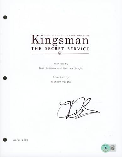 Jack Cutmore-Scott Kingsman The Secret Service Signed Script Cover BAS #BK02197