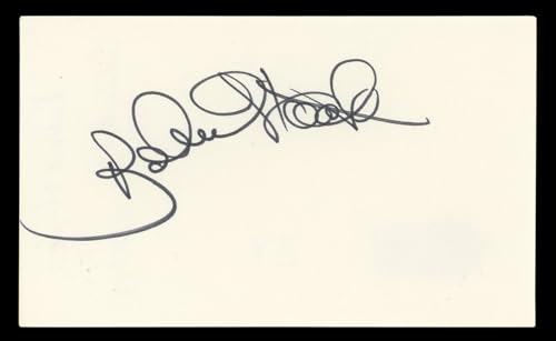 Robert Stack Airplane! Authentic Signed 3x5 Index Card Autographed BAS #BL96870