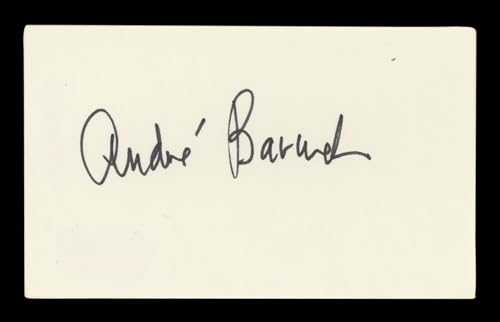 André Baruch Radio Personality Signed 3x5 Index Card Autographed BAS #BM57033