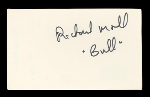 Richard Moll Night Court "Bull" Authentic Signed 3x5 Index Card BAS #BL96556