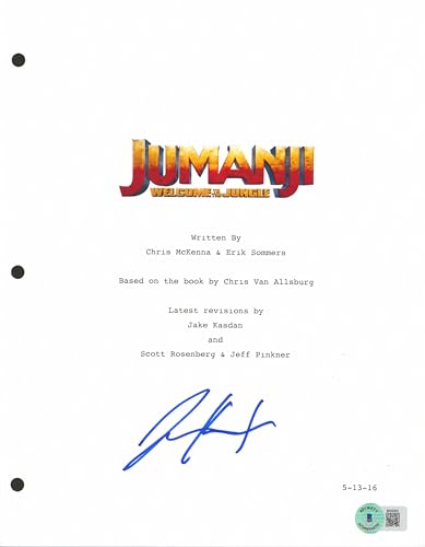Rhys Darby Jumanji Welcome to the Jungle Signed Script Cover BAS #BK02203