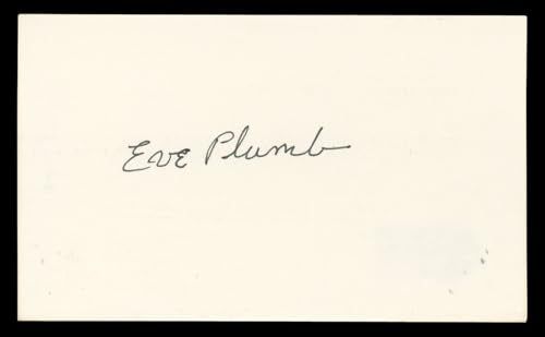 Eve Plumb The Brady Bunch Authentic Signed 3x5 Index Card BAS #BN06513