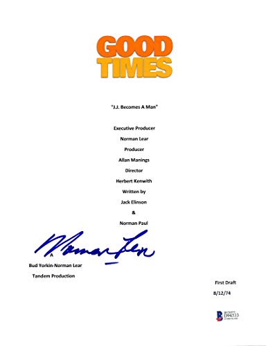 Norman Lear Authentic Signed Good Times TV Script Cover Autographed BAS #D94533