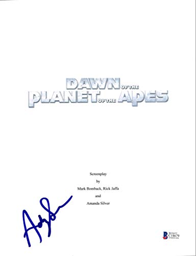 Andy Serkis Signed Dawn Of The Planet Of The Apes Movie Script Cover BAS #C18679