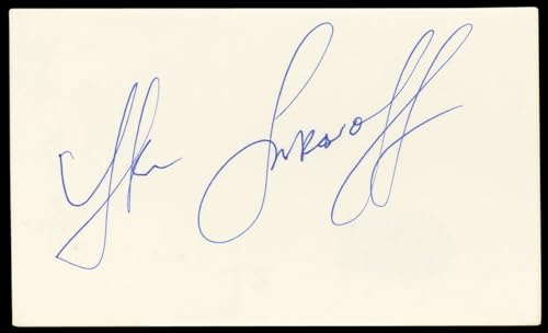 Yakov Smirnoff Night Court Authentic Signed 3x5 Index Card BAS #BL98612