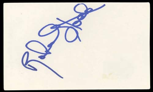Robert Stack Airplane! Authentic Signed 3x5 Index Card Autographed BAS #BL96880