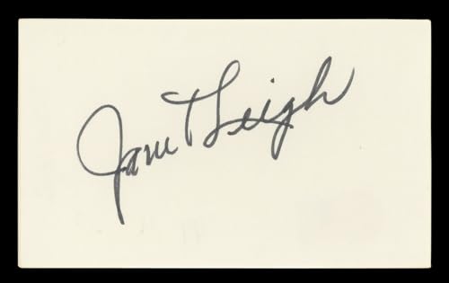 Janet Leigh Psycho Authentic Signed 3x5 Index Card Autographed BAS #BL96428