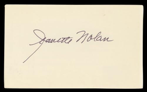 Jeanette Nolan Man Who Shot Liberty Valance Signed 3x5 Index Card BAS #BL98799