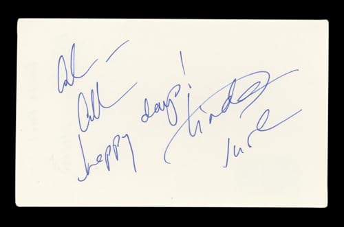Linda Purl General Hospital "All happy days" Signed 3x5 Index Card BAS #AD70225
