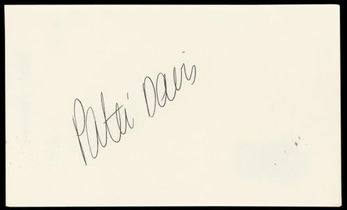 Patti Davis Tango & Cash Authentic Signed 3x5 Index Card BAS #BN89224