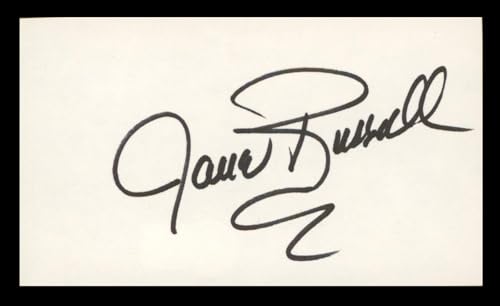 Jane Russell Gentlemen Prefer Blondes Signed 3x5 Index Card BAS #BP00910