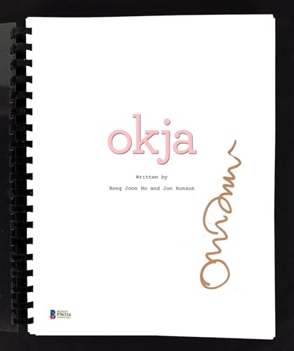 Tilda Swinton Okja Authentic Signed Movie Script Autographed BAS #F56324