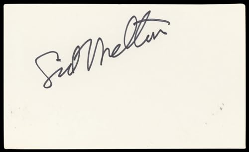 Sid Melton The Golden Girls Authentic Signed 3x5 Index Card BAS #BN89396