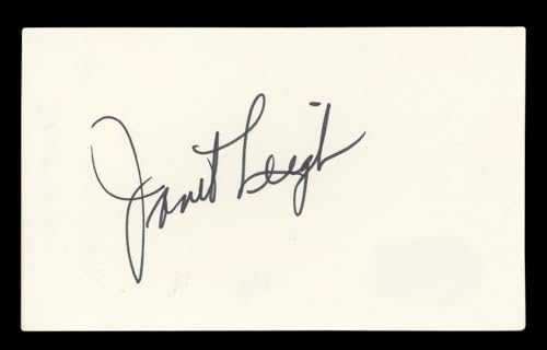 Janet Leigh Psycho Authentic Signed 3x5 Index Card Autographed BAS #BL96426