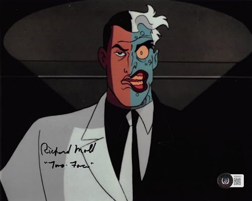 Richard Moll Batman Animated Series "Two Face" Signed 8x10 Photo BAS #BJ054431