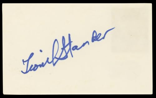 Lionel Stander Hart to Hart Authentic Signed 3x5 Index Card BAS #BL98577