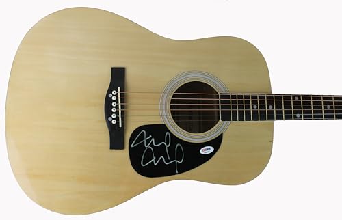 Mike McCready Pearl Jam Signed Natural Acoustic Guitar PSA/DNA #AB83870