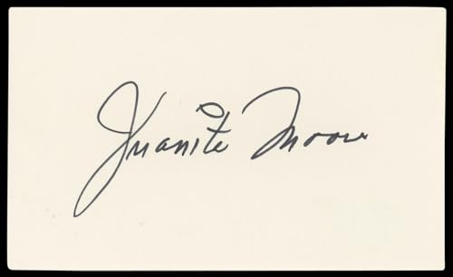 Juanita Moore Imitation of Life Authentic Signed 3x5 Index Card BAS #BL98576