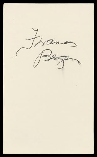 Frances Bergen  Yancy Derringer Authentic Signed 3x5 Index Card BAS #BM57157