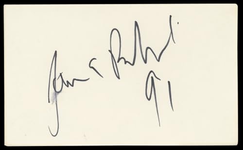 James Belushi According To Jim "91" Signed 3x5 Index Card BAS #BM57055