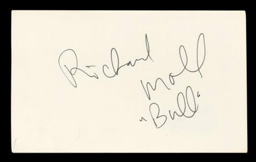 Richard Moll Night Court "Bull" Authentic Signed 3x5 Index Card BAS #BL96557