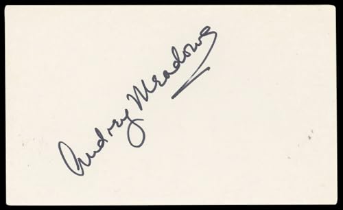 Audrey Meadows The Honeymooners Authentic Signed 3x5 Index Card BAS #BN89388