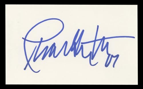 Charlton Heston Ben-Hur Authentic Signed 3x5 Index Card BAS LOA #AC26996