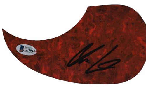 Chris Lane Musician Authentic Signed Red Acoustic Guitar Pick Guard BAS #G73044