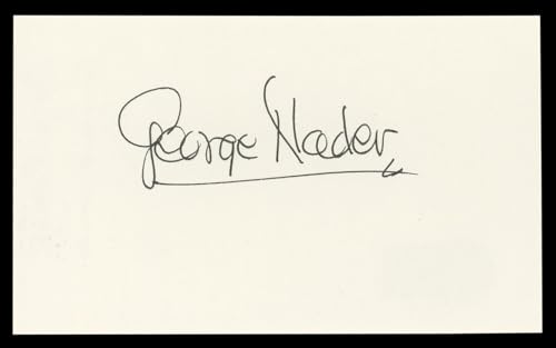 George Nader The Female Animal Authentic Signed 3x5 Index Card BAS #BL98820