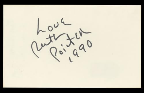 Ruth Pointer Pointer Sisters "Love 1990" Signed 3x5 Index Card BAS #BL98844