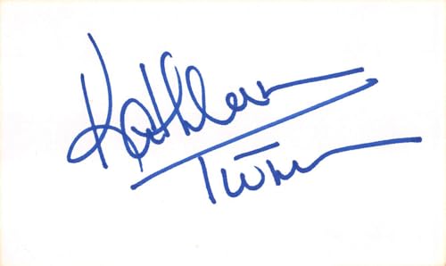 Kathleen Turner Romancing the Stone Authentic Signed 3x5 Index Card BAS #BL96259