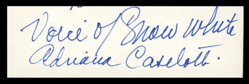 Adriana Caselotti Snow White Authentic Signed 1.5x5 Cut Signature BAS #AD70150